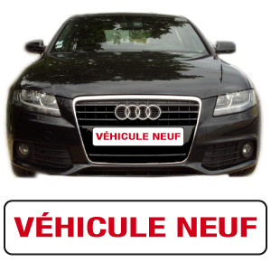 cache plaque "vehicule neuf" par mapubauto.com